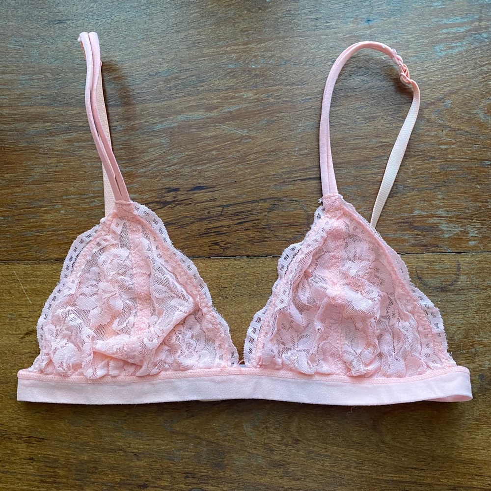 Pink Lace Bralette by Anemone